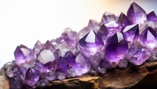 concept photo of amethyst with space for text