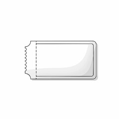 Fototapeta premium Vector Template for Blank Ticket Stub with Decorative Edges for Graphic Design Projects, Event Planning Resources, and Digital Art Creations 