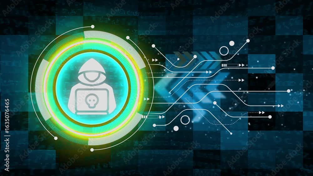 Poster cyber attack, computer protection, safety and internet security. dark web or dark net fraud. cryptoc
