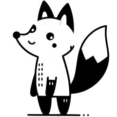 vector illustration of a fox