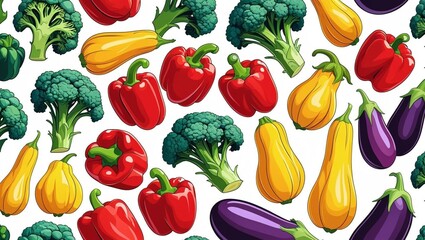 seamless pattern with vegetables