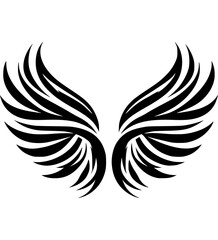 Obraz premium Abstraktes Federflügel-Emblem - 2