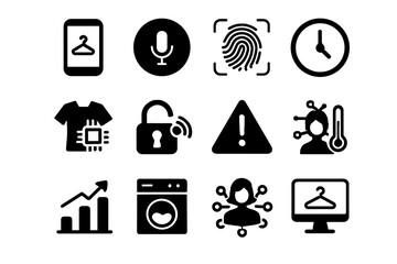 Ai temperature access button icon usage icons tracking vector tech setting app