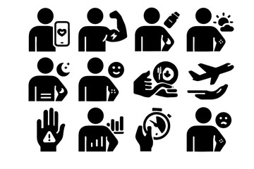 Icon alert tracking mood health focus vector log intake smart tattoo productivity