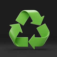 Obraz premium Green Arrows Recycling Symbol Showing Sustainability and Environmental Care