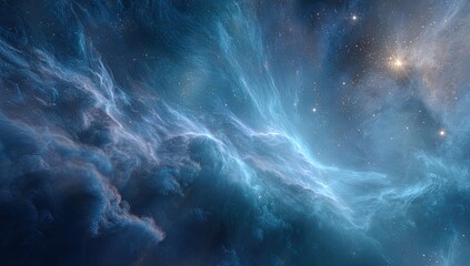 Fototapeta premium Cosmic nebula swirls in deep space