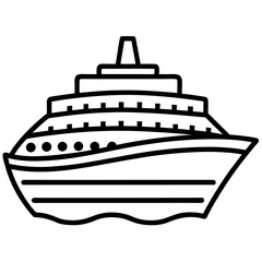 cruise ship vector