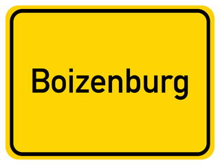 Illustration of a city entrance sign for the city of Boizenburg