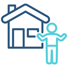 Real Estate Agent  Outline Color Icon