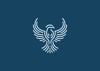 Eagle logo for freedom, power, and high ambition.