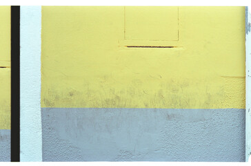 yellow and gray wall