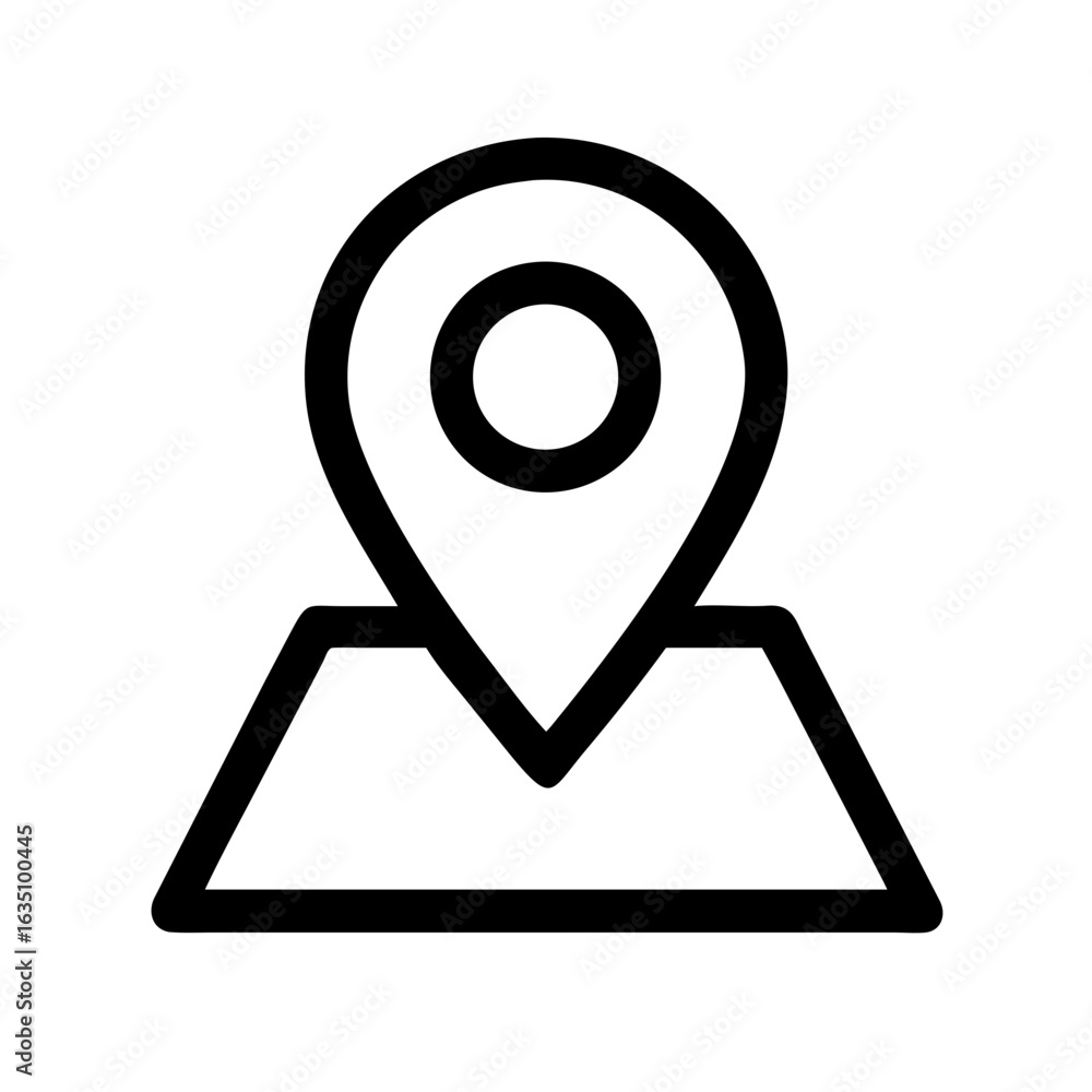 Poster location pin icon vector map pointer symbol gps navigation sign for travel destination and place mar