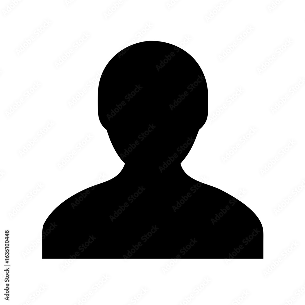 Poster silhouette profile avatar user icon vector graphic for social media and website design resource elem