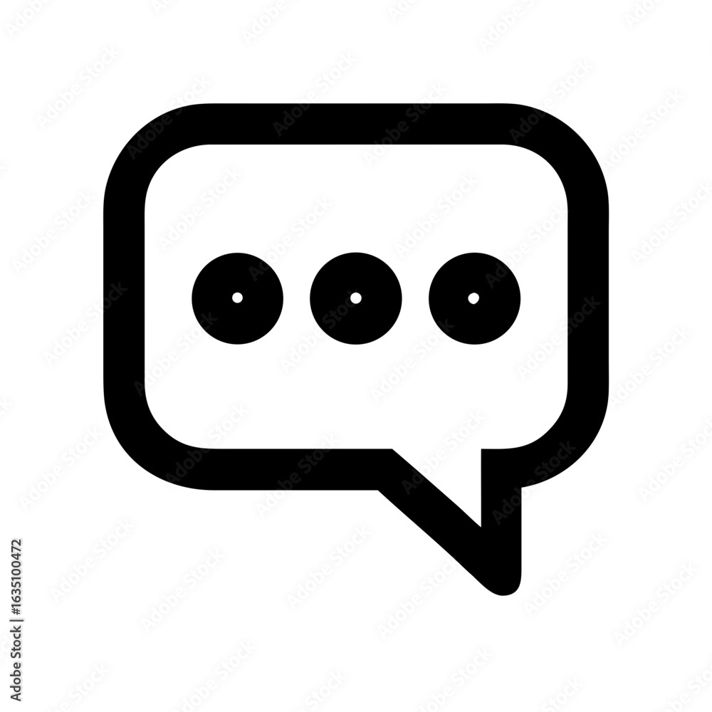 Poster chat bubble with ellipsis icon vector illustration for message notification and communication design