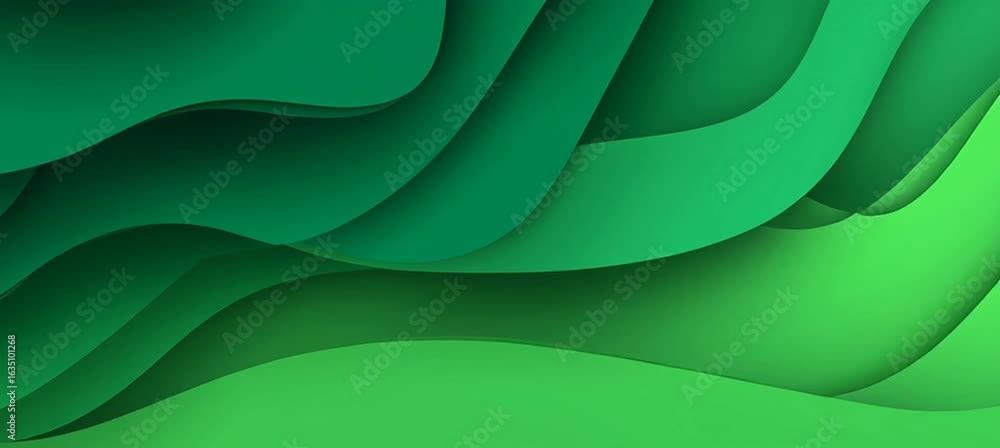 Aufkleber abstract background with a wavy texture for design a green gradient color background with soft and s