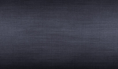 Dark shades gray state blue textile with subtle woven texture and soft vignette edges. The horizontal panoramic format enhances depth, creating a sophisticated backdrop with rich tonal gradient.