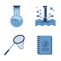 Obraz premium Water Testing Icons