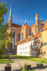 St. Mary's Church in Gdansk, a city on the Baltic coast of northern Poland, Europe. Historic...