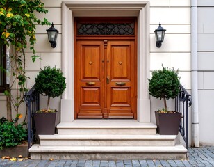 Elegant entrance to a classic building