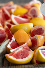Closeup of Grapefruit Slices