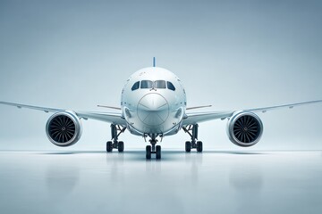 Fototapeta premium White jetliner, front view (1)