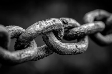 Close-up of an aged metal chain (1)