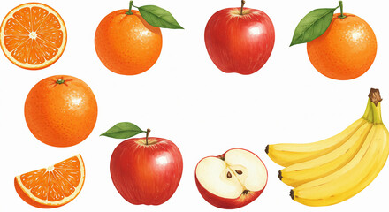 Minimalist Watercolor Fruit Illustration – Fresh Food Art