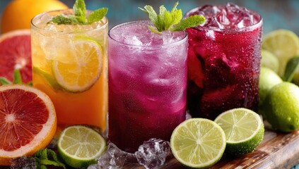 Refreshing fruit-infused drinks