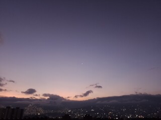 sunset over the city