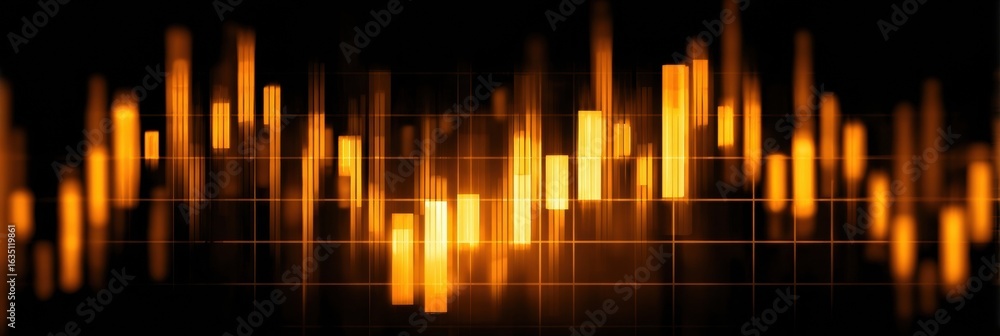 Aufkleber financial market trends displayed through a vibrant abstract visualization of stock data with fluctu