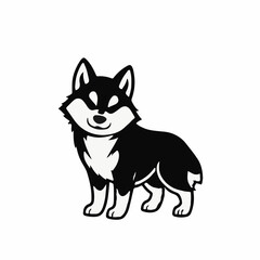 Chusky Animal Icon - Black