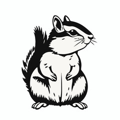 Black Chipmunk Animal Icon