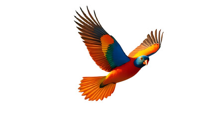 peacock feather isolated on white background