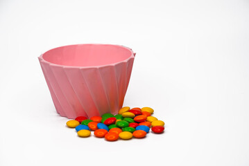 jelly beans in glass