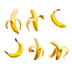 Banana peel: a vibrant collection of peeled bananas on an eye-catching display, offering a glimpse into the natural beauty and sweet simplicity of the fruits. 