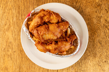 beer batter fish and French fries