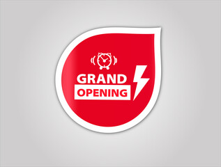 Grand Opening Banner red flat sale webbanner and poster creative design