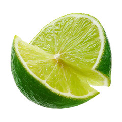 Vibrant Lime Slice: A single, freshly cut lime slice, bursting with vivid green hues and offering a refreshing glimpse into healthy, natural ingredients.