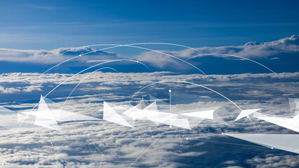 Concept art of worldwide wireless connections