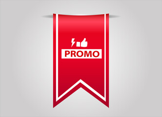 Promo Banner red flat sale webbanner and poster creative design