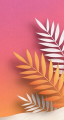 Obraz premium Abstract botanical design with gradient background