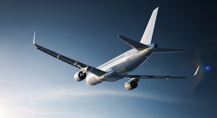 Airplane Taking Off Stunning Aerial View of Jet in Flight