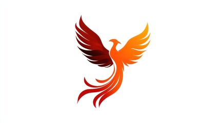 Obraz premium Fiery phoenix logo design