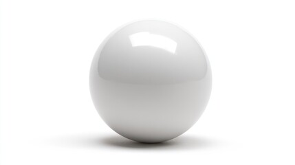 White sphere on white background