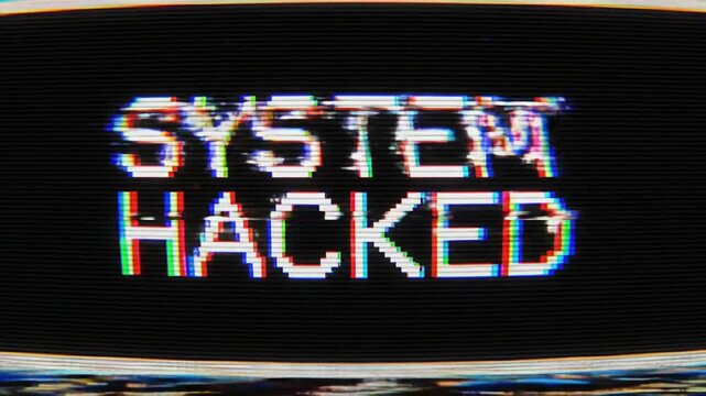 Glitched "System Hacked" Message on Screen