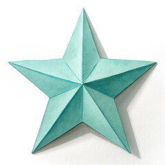 Fototapeta premium Teal star decoration graphic element