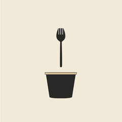 A bucket and spade accompanied by a sand icon in a flat modern design style