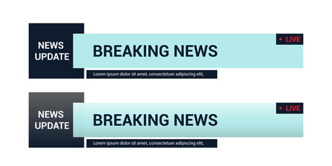 Collection of TV lower third templates, including banners and bars for news, sports, streaming, and broadcasting, ideal for video editing projects.