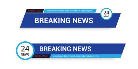 Collection of TV lower third templates, including banners and bars for news, sports, streaming, and broadcasting, ideal for video editing projects.