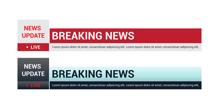 Collection of TV lower third templates, including banners and bars for news, sports, streaming, and broadcasting, ideal for video editing projects.